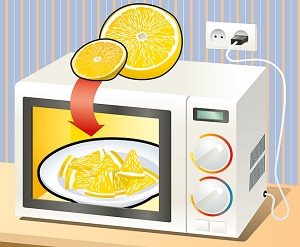 Лимон для чистки микроволновки