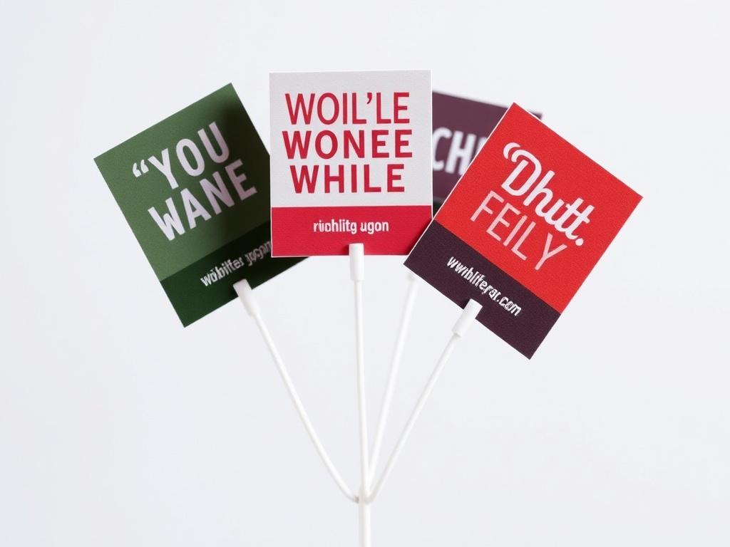 Advertising wobblers are small cards on a flexible stem. Advertising wobblers are small cards on a flexible stem.фото