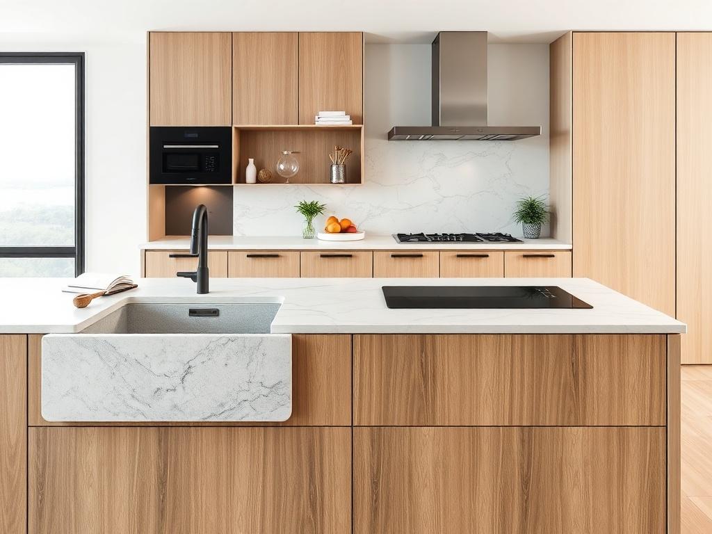 Как выбрать интегрированную кухонную мойку из искусственного камня: практично и красиво