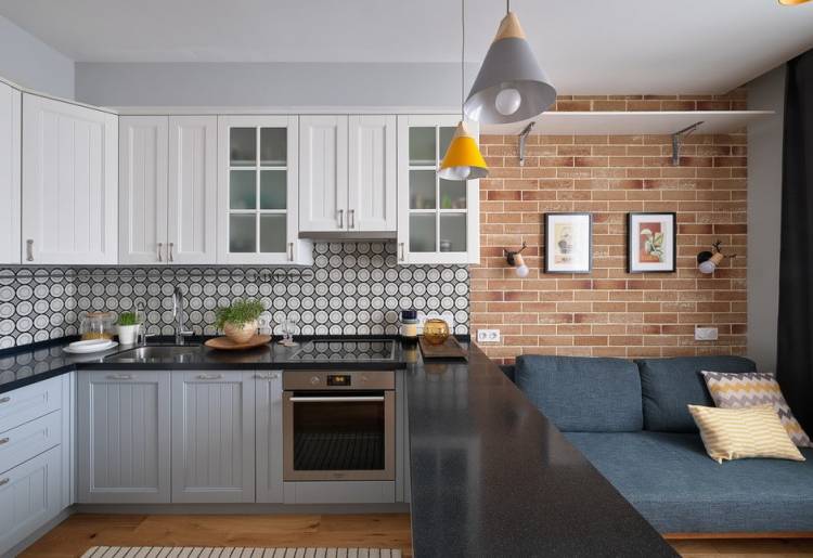 Планировка кухни с диваном: 106+ идей стильного дизайна
