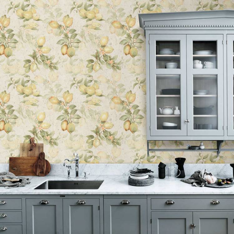 Обои с лимонами на кухню: 99+ идей дизайна