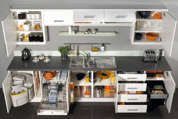 Как организовать компактное хранение посуды на кух