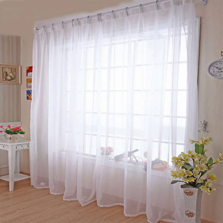 Тюль для кухни Шторы просвечивающие, современные домашний декор для окна белые прозрачные Занавески Из вуали для гостиной, однопанельные B