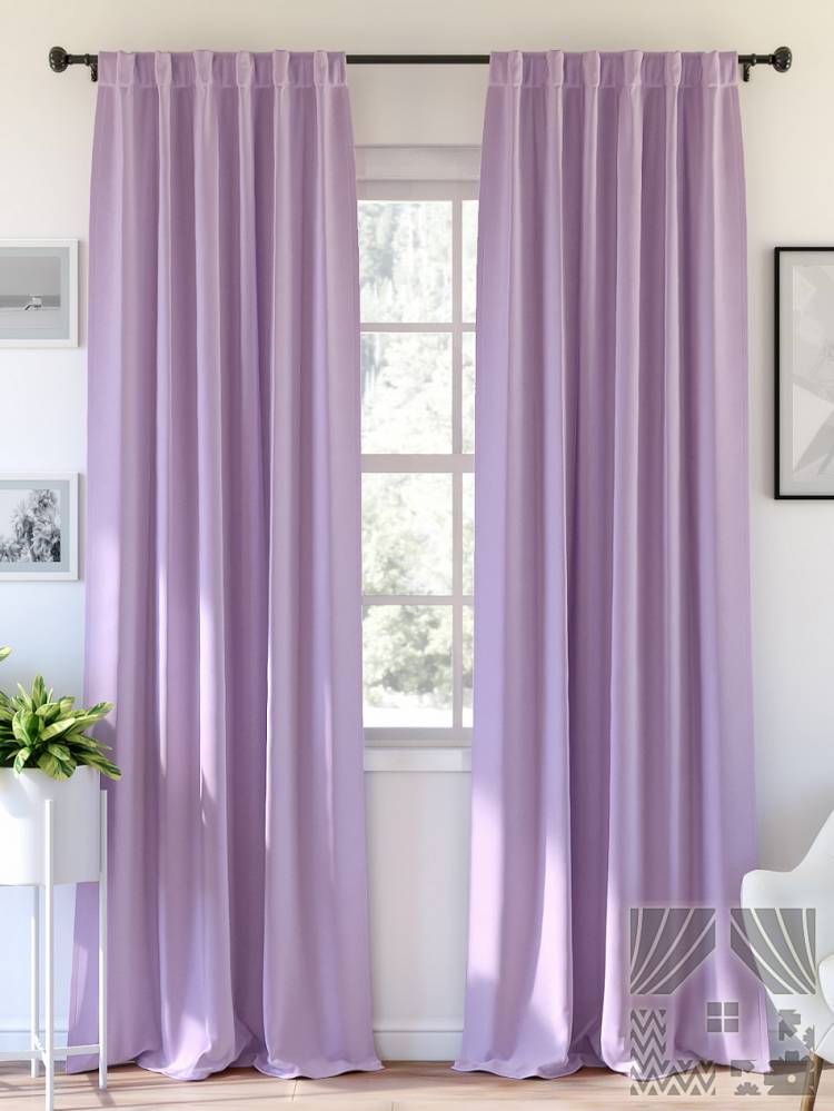комплект штор «Карес (светло-лавандовый)» фиолетовый