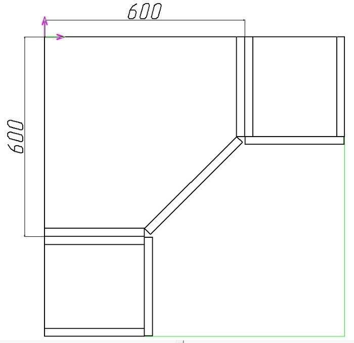 Как рассчитать угловой фасад на обычном и кухонном шкафу