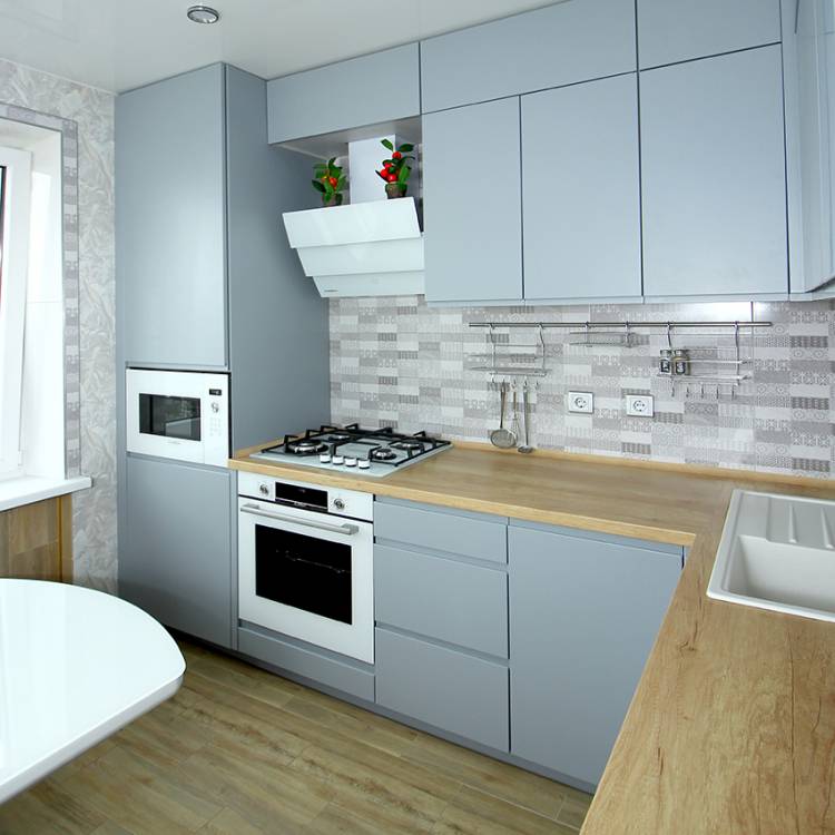 Сине бежевая кухня: 107+ идей стильного дизайна