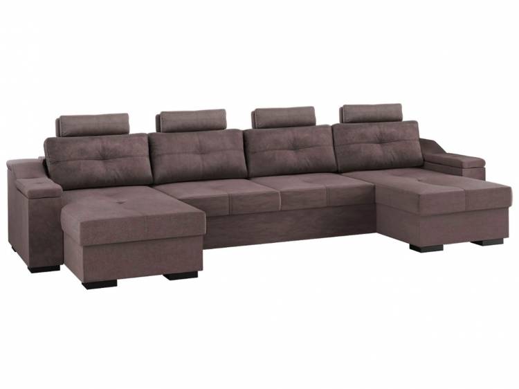 Угловой диван П-образный Триумф Шиншилла, велюр в Туле в интернет-магазине «Первый Мебельный»