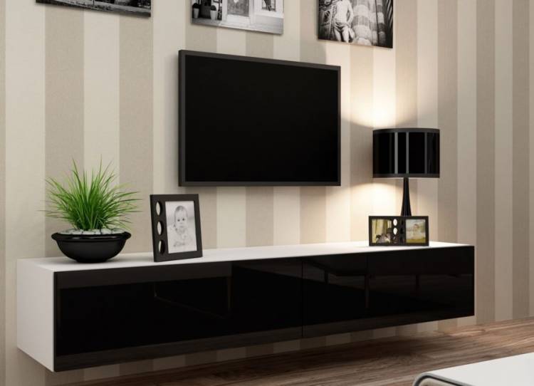 Дизайн способов оформить телевизор на стене в гостиной