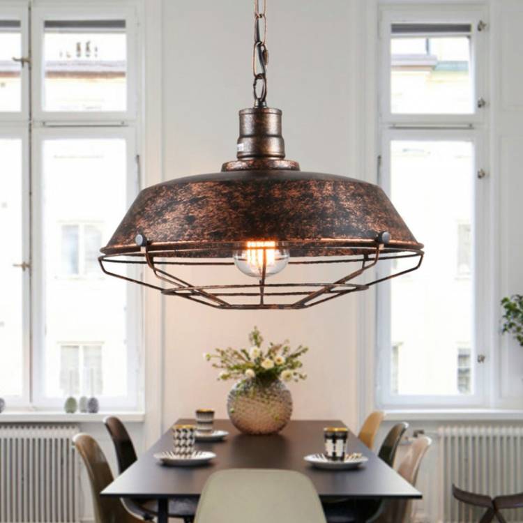 Винтажная Подвесная лампа в стиле лофт, светильник в стиле индастриал, ретро, железные подвесные потолочные светильники E