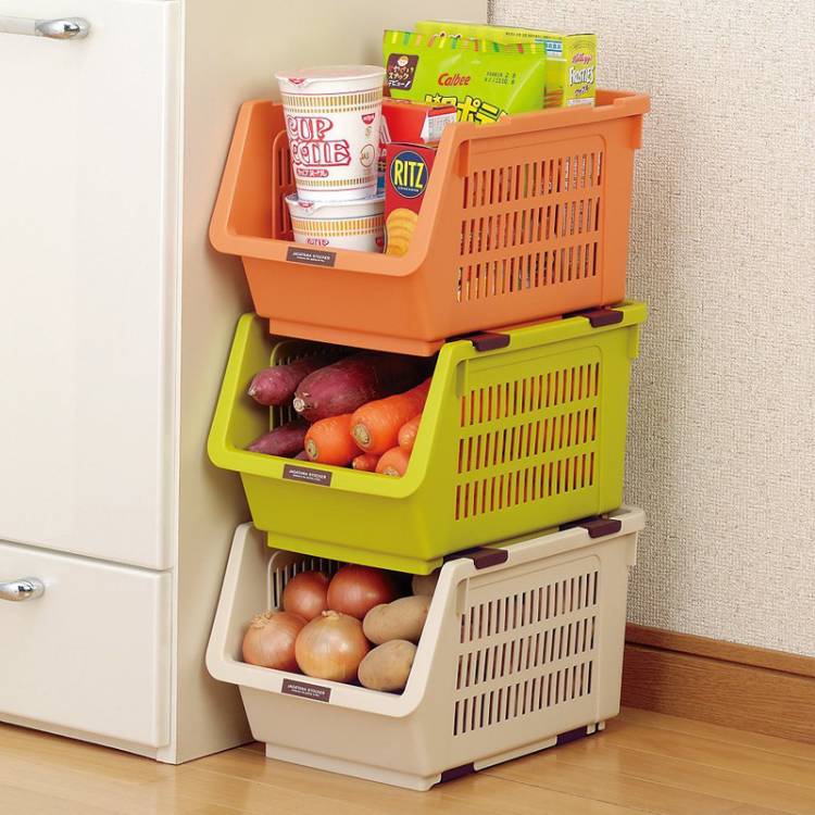 Япония импортировала наложенную кухню корзину для хранения овощей корзина для фруктов корзина для овощей зазор корзина для хранения отделочная корзина корзина для хранения