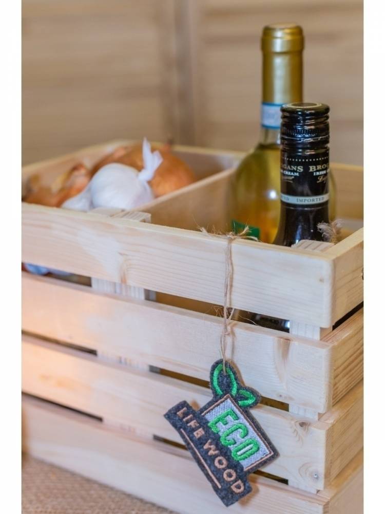 Ящик деревянный для хранения овощей, фруктов, вещей, подарка Eco Life Wood