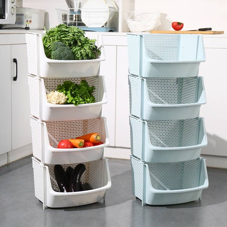Кухонная корзина для хранения, многофункциональная пластиковая корзина для хранения овощей и фруктов