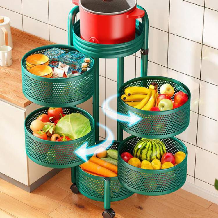 Съемная вращающаяся стойка для кухни специальная корзина для овощей напольная многоярусная установка полка для хранения овощей