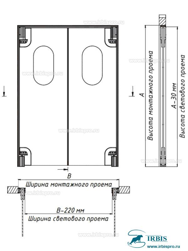 Маятниковые двери для мясокомбинатов