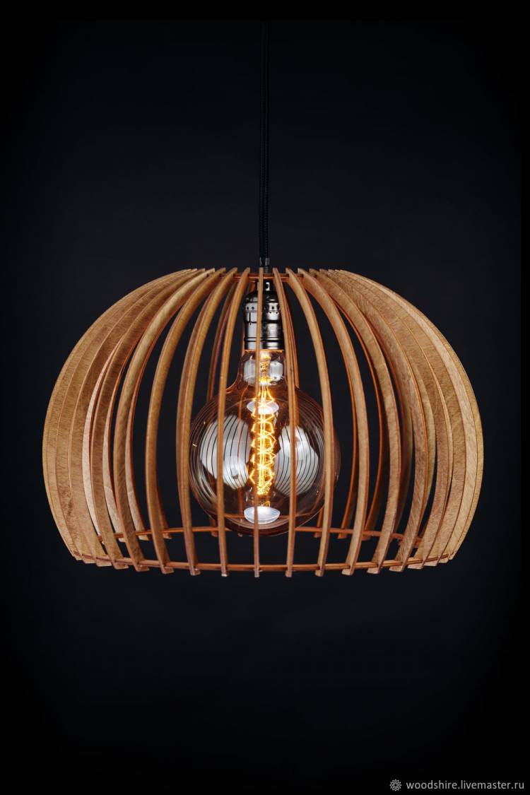 Деревянный светильник Сфера орех, люстра из дерева, подвесной абажур в интернет