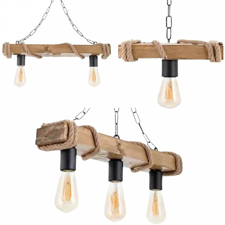 Винтажная Подвесная лампа в стиле лофт, ретро, деревянная люстра с мопедом E