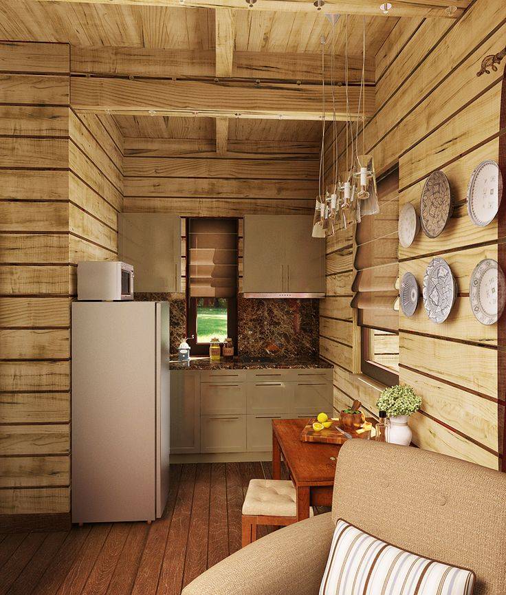 деревянный дом кухня