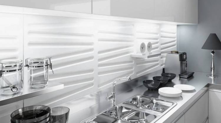Гипсовые панели на кухне: 77 фото в интерьере