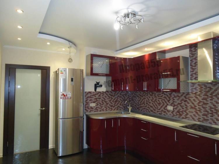 Ремонт кухни под ключ недорого, отделка кухни в Омск