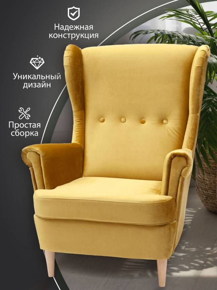 Мягкое кресло для отдыха в гостиную классическое AMI