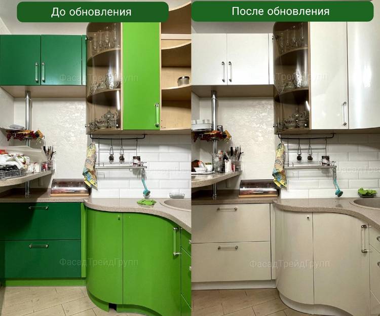 Замена кухонных фасадов ➨ заказать с бесплатным замером в СПб и Москв