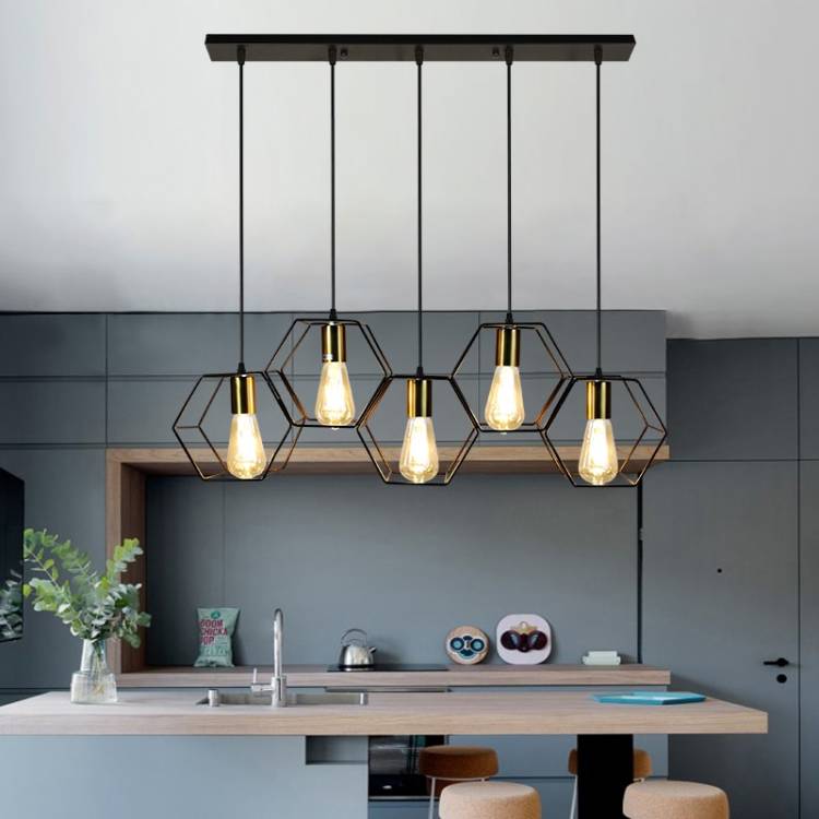 Современный подвесной светильник в стиле лофт, металлический светодиодный светильник для гостиной, лофта, кухни, комнатное украшени
