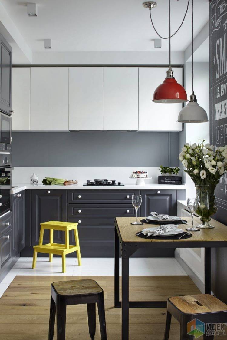 Кухня в серых тонах, кухня в скандинавском стиле