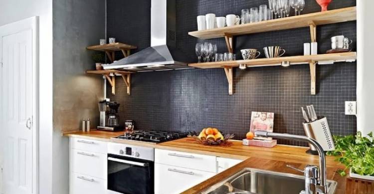 Готовые кухни без верхних шкафов: 96+ идей дизайна