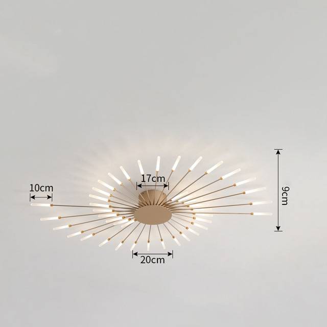 Led люстра золото фейерверк современный потолочный светильник Nordic причудливый светильник ing приспособление жизни Спальня Кухня внутренний Декор для дома лампы