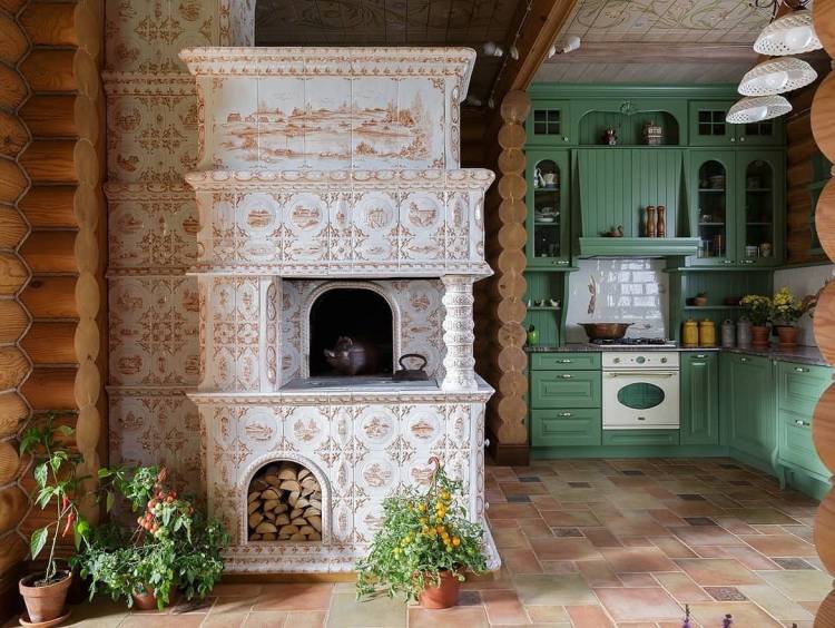 Дизайн кухонь с печками