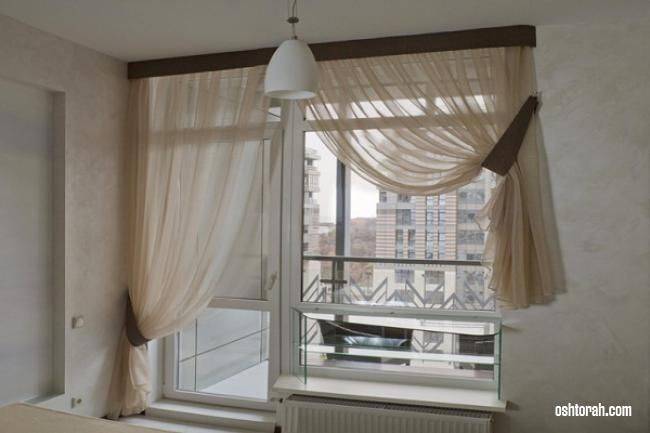 Короткие шторы на кухню с балконом: 101 фото дизайна