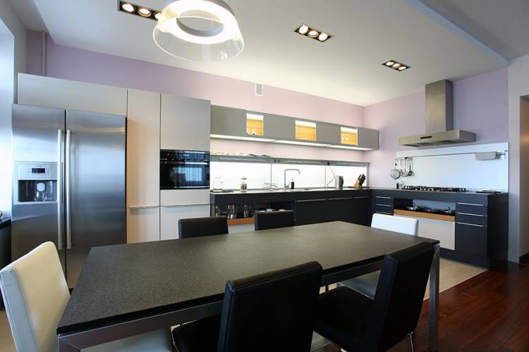 Дизайн интерьера кухни гостиной в современном стиле фот