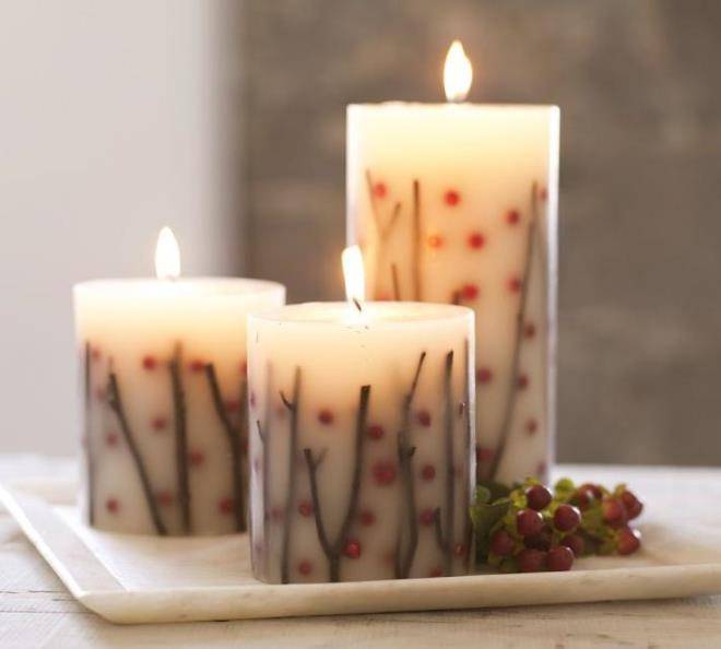 Декор свечей своими руками, как украсить и оформить свечу, варианты украшения и декорирования