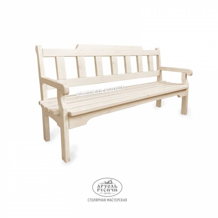 деревянную белую скамейку «Ладожская»