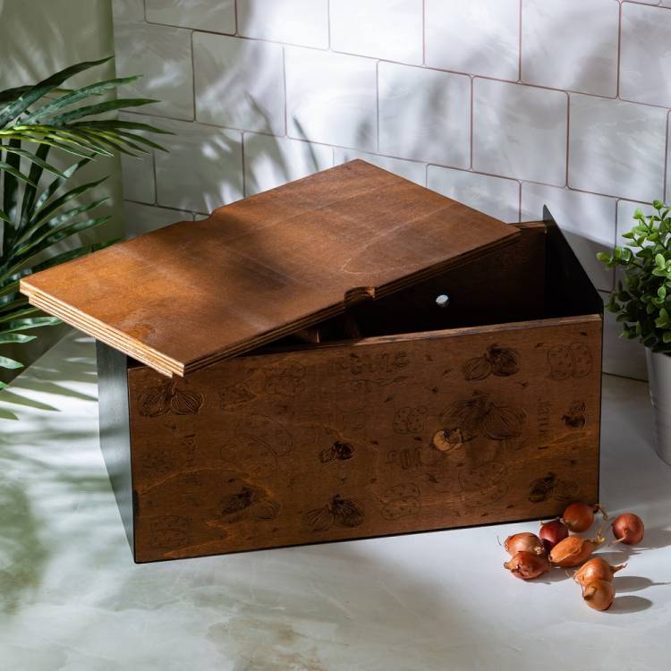 Деревянная коробка, контейнер для хранения картофеля и лука, емкость для овощей