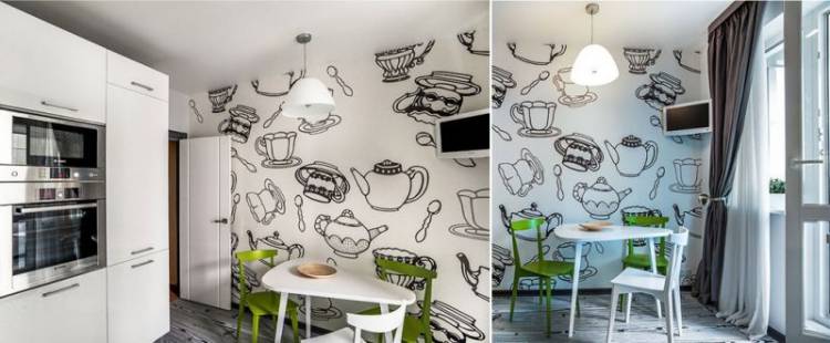 Рисунок на стене в кухне: 108 фото дизайна
