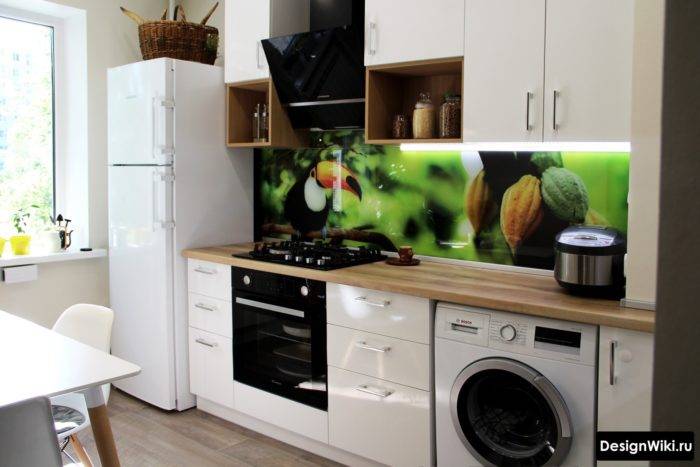 Кухня со стиральной машиной и посудомойкой: 85+ идей дизайна