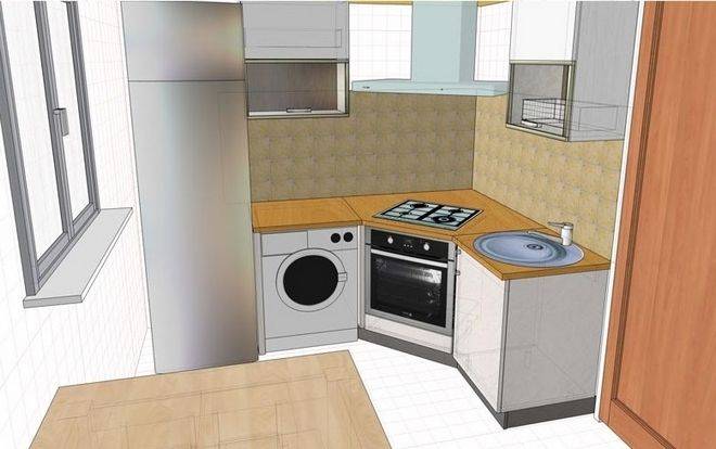Кухня со стиральной машиной и посудомойкой: 85+ идей дизайна