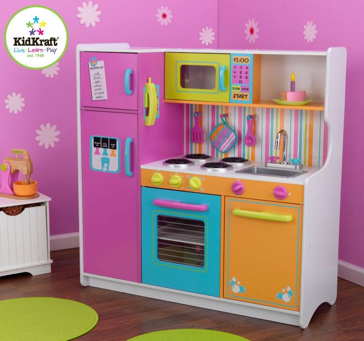 Большая детская игровая кухня Deluxe Big amp; Bright Kitchen от KidKraft