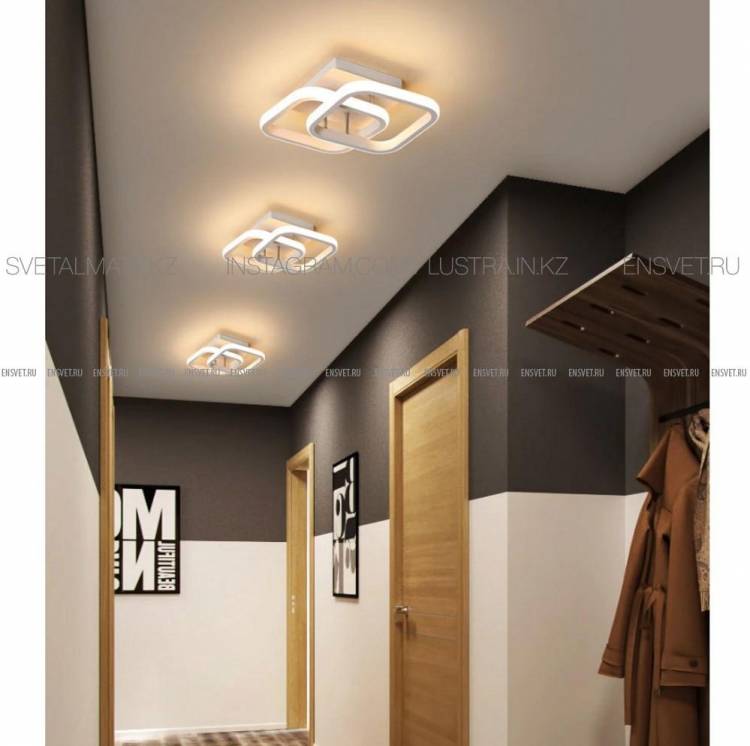 Светодиодный потолочный светильник, современная лампа белого цветf для спальни, кухни, коридор