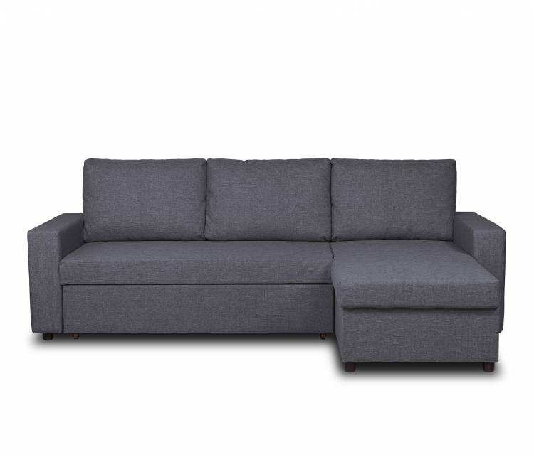 Угловой диван-кровать Турин, рогожка (Серый) со скидкой