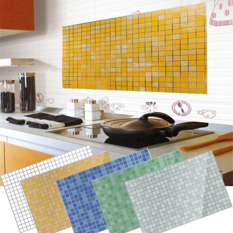 Маслоотталкивающая наклейка для кухни, самоклеящаяся настенная мозаика с имитацией плитки «сделай сам», для кухни, ванной, дома, настенное украшени