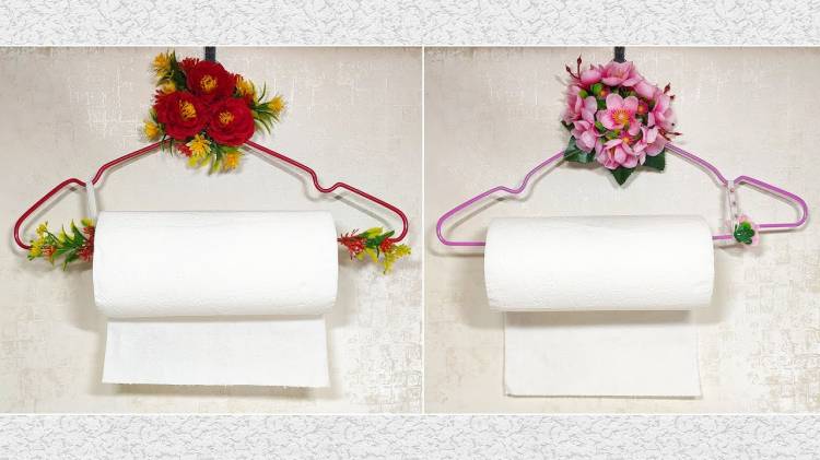 How to make a paper towel Holder from a hanger