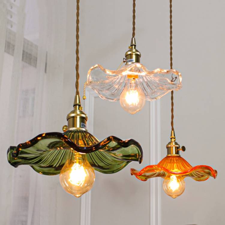 Витражные медные винтажные подвесные светильники, современные потолочные люстры в стиле ретро для дома, кухни, столовой, Подвесная лам