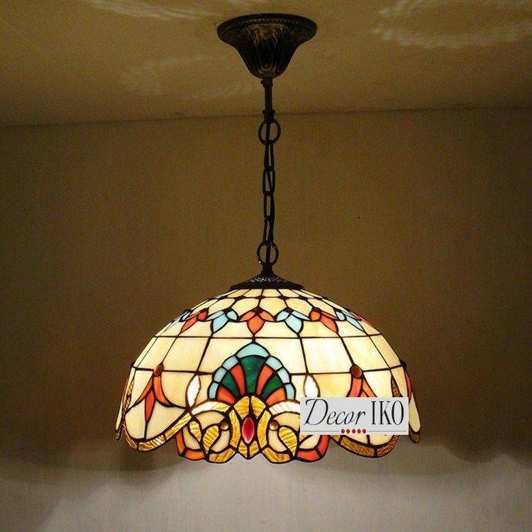 Потолочная торшерная подвесная люстра для гостиной, спальни или кухни в стиле Тиффани CL-D