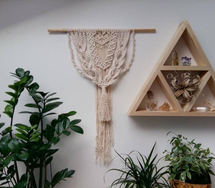 Фото и схемы плетения панно Макраме на стену своими руками