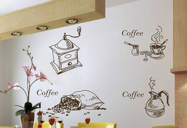 Рисунки на стенах кухни