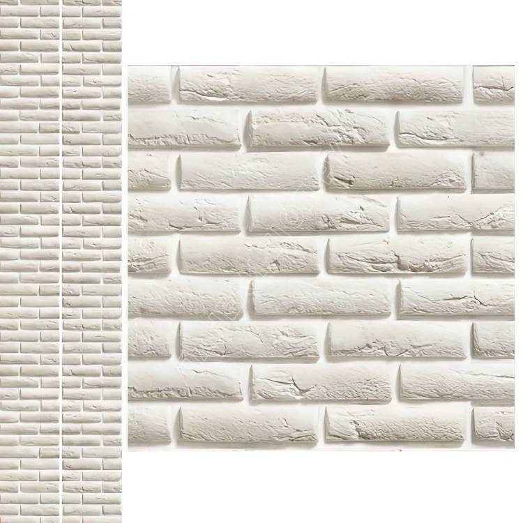 Стеновая панель для кухни кирпич белый № UK-0