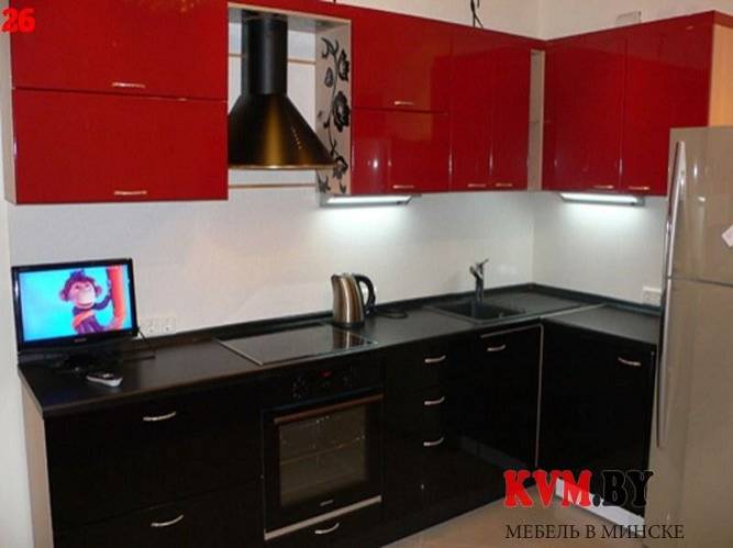 Красно черная кухня с барной стойкой: 90 фото дизайна