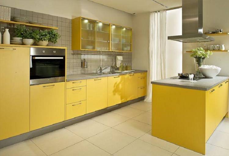 Желтая матовая кухня: 92+ идей стильного дизайна